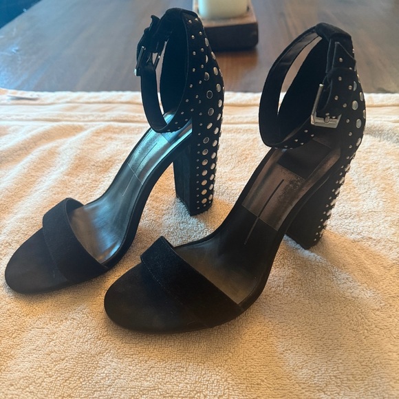 Dolce Vita Shoes - Dolce Vita Black Suede Studded Heels
